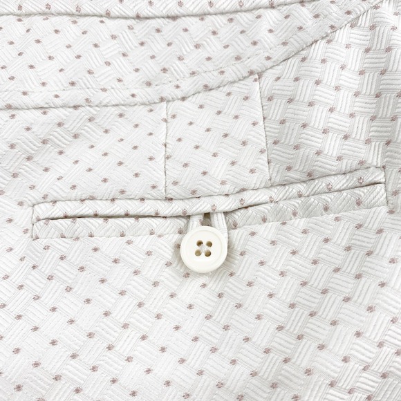 Anthro Cartonnier Charlie Cropped Textured Polka Dot Trousers in Cream Size‎ 0 - Picture 7 of 10